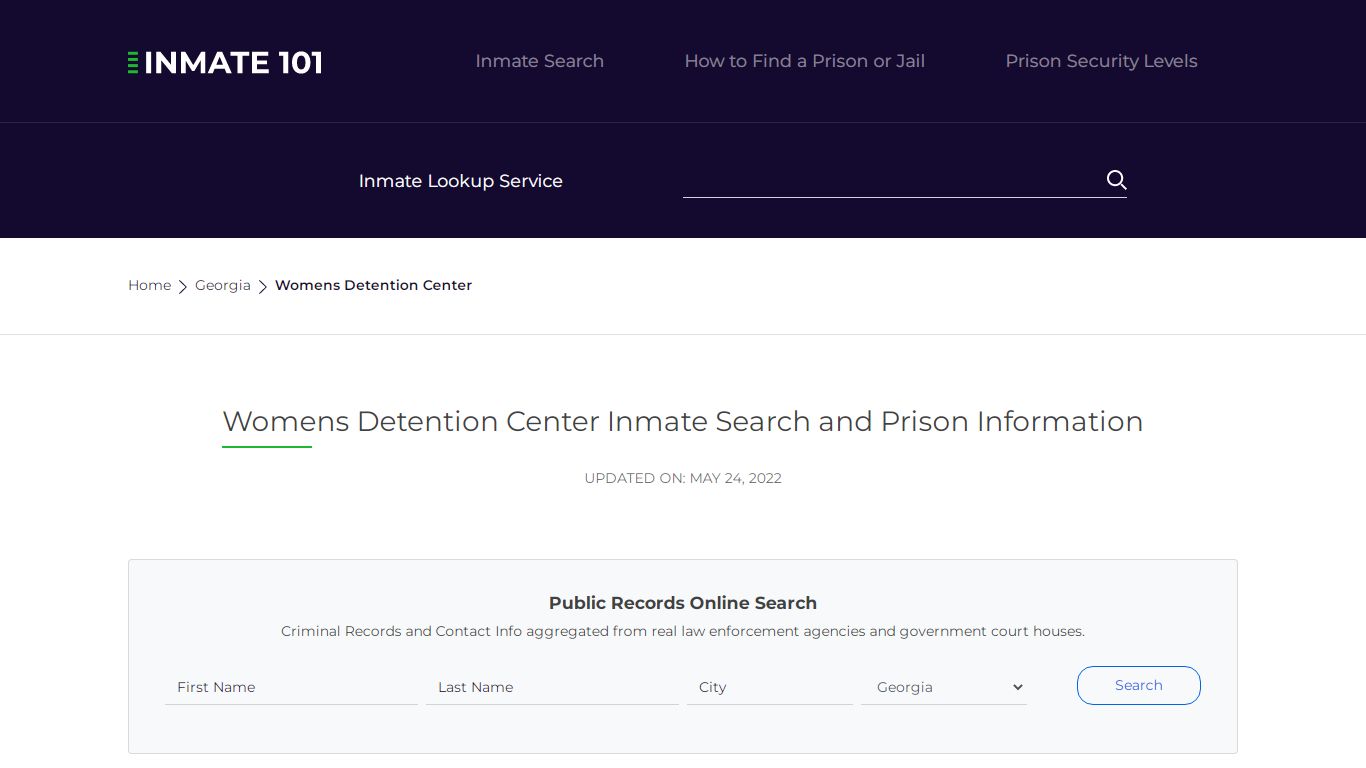 Womens Detention Center Inmate Search and Prison Information